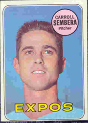 1969 Topps Baseball Cards      351     Carroll Sembera